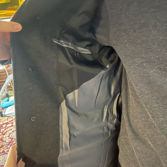 Men’s Hugo Boss wool coat- size 42 - charcoal - Picture 6 of 10